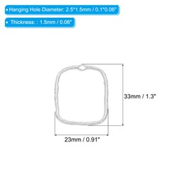 PATIKIL Open Bezels for Resin, 30 Pcs Alloy Medium Size Hollow Rectangular Open Back Frame Pendants for Craft DIY Making and Crafting, Silver Tone