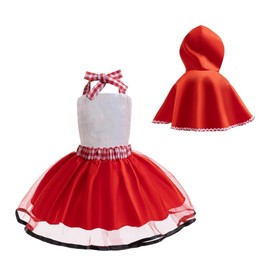 Lito Angels Little Red Riding Hood Costume Dress Fancy Dress with Cape with Hood for Baby Girls Size 3-6 Months 68