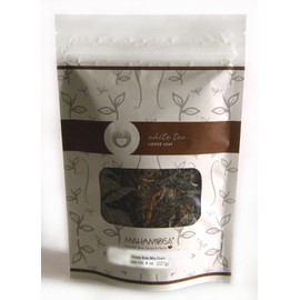Mahamosa Rose White Tea (Bai Mu Dan) 8 oz, Loose Leaf White Tea Blend (pai mu tan tea, bai mudan tea) (with safflowers, rose petals, rose buds, rose flavor)