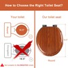Round Toilet Seat Molded Wood Toilet Seat with Quietly Close