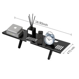 Adjustable Steel TV Top Shelf, Floating TV Stand, Universal Monitor Shelf for Soundbar, Game Console, Cable Box, Router Shelves and Home Accessories (No Storage Boxes, 1PCS)