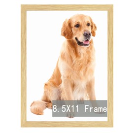 RUN HELIX 8.5x11 Picture Frame,Document Frame Certificate Frames Display Diplomas 8.5x11 Inch Standard Paper Frame with Stand Oak Frame Wall and Tabletop Display Oak
