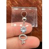 Dragonfly 14 Gage Key of Love Belly Button Ring Stainless