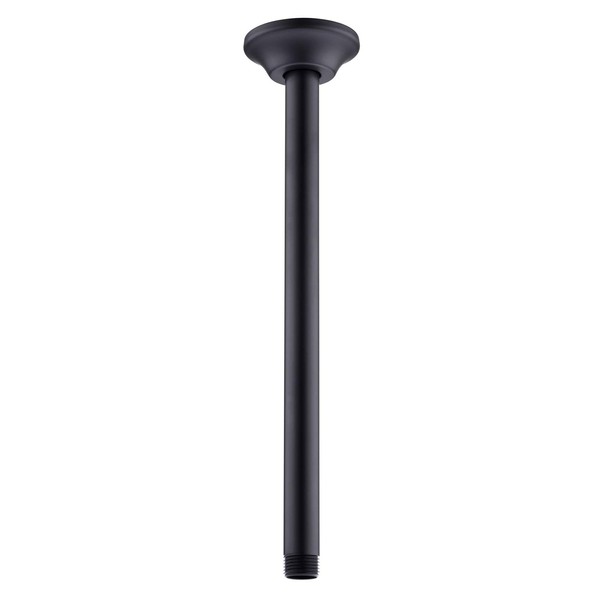 BESTILL 12 Inch Ceiling Mount Shower Arm and Flange, Matte