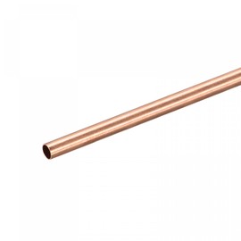 sourcing map Copper Round Tube 5.5mm OD 0.25mm Wall Thickness 200mm Length Pipe Tubing