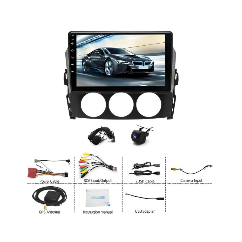 Android 13 Double Din Car Stereo for Mazda MX-5 2006-2021