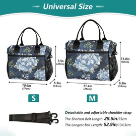 Fitrendlovey Insulated Lunch Bag for Women with Detachable Shoulder Strap Reusable Water Resistant for Work and Outdoor Use