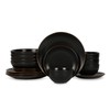 Stone Lain Brasa Modern Stoneware 16 Piece Dinnerware Sets, Plates