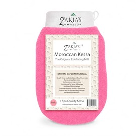 Moroccan Kessa - Guantes exfoliantes para exfoliantes, color rosa