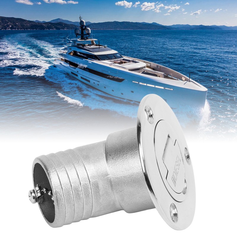 Boat Deck Filler 45° 316 Stainless Steel 38mm Flip Fill