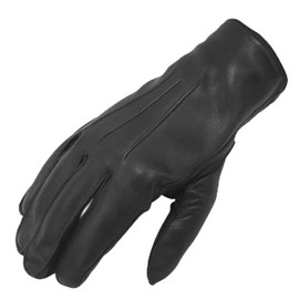 COLOURLINX Mens Leather Driving Gloves Unlined Retro Vintage Classic Stylish Genuine Real Leather Warm Thermal Winter Black Chauffeur Gloves (Black, S)