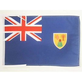 AZ FLAG Turks and Caicos Islands Flag 18'' x 12'' Cords - Turks and Caicos Islander Small Flags 30 x 45cm - Banner 18x12 in