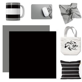 WOWOCUT Sublimation Paper, Black and Gray Solid Color Heat Transfer Paper 2 Packs Bundle, 12"X12" Sublimation Sheet for DIY T-Shirt for Girls,Mugs,Canvas Tote