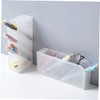 DOITOOL Multifunctional Transparent Four Desktop Organizer Space Saving Storage Box