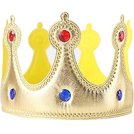 VEAGIA Birthday Hat, Crown, Birthday Crown, Celebration Gift, Crown, Party Supplies, Children's Birthday Accessories, Hair Accessories, Golden (A)