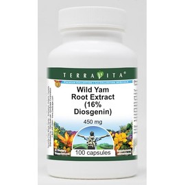 Terravita Wild Yam Root Extract (16% Diosgenin) - 450 mg (100 Capsules, ZIN: 514291)