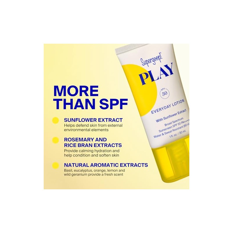 Supergoop PLAY Everyday Lotion SPF 50 For Women 5.5 oz