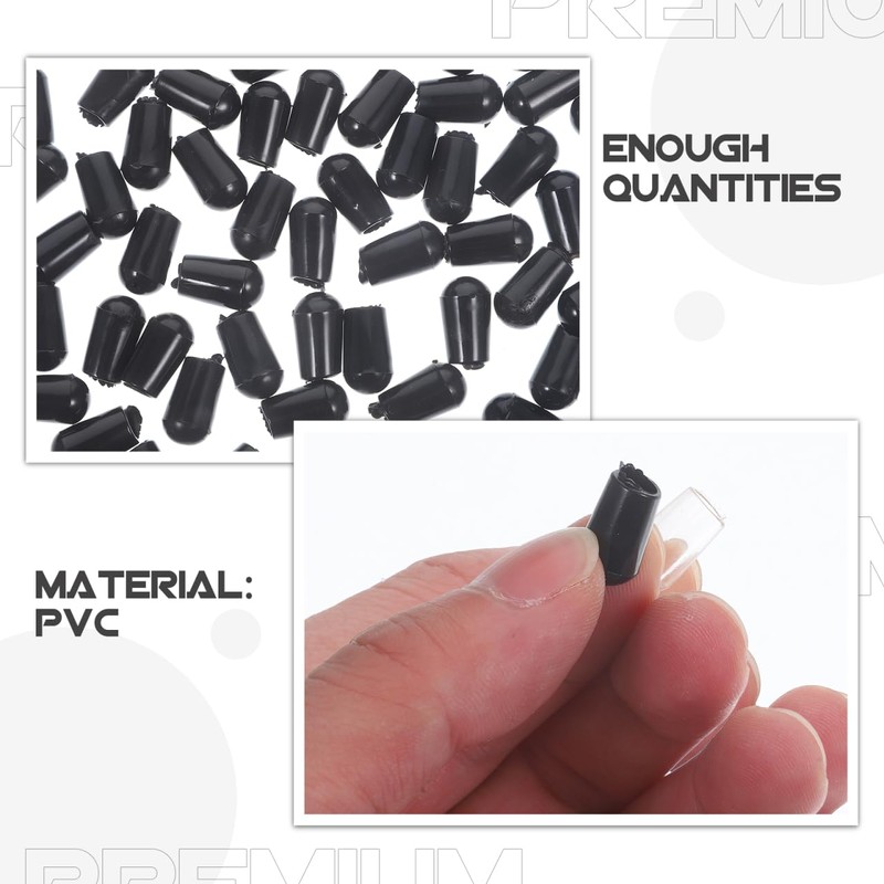 Unomor Hanger End Protective Caps 100Pcs Rubber Covers for Wire