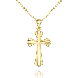 SPACMAG 14K Gold Cross Pendants for Women Gold Cross Necklace for Women Classic Meets Cute Dainty Crosses Necklace for Womens Crosses Chain