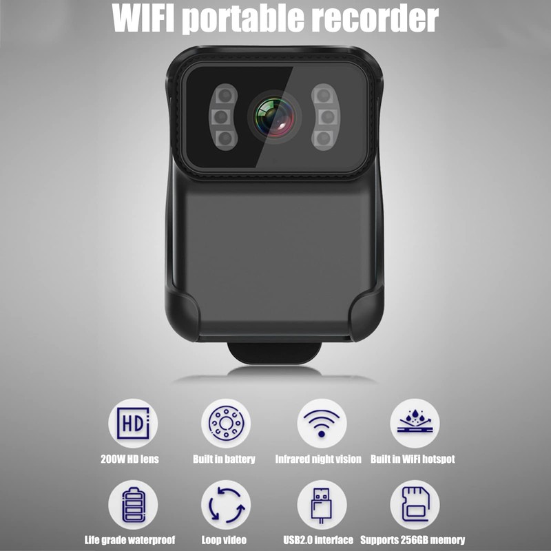 Police Body Worn Camera, 1080P HD Portable Waterproof Body Cameras