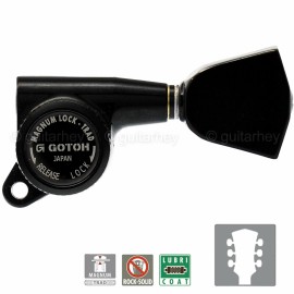 GOTOH NEW Gotoh SG381-04 MGTB L3+R3 Set Locking Tuners Keystone Keys 3x3 - BLACK
