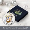 Joy to The World Ceramic Ornament, Double Sided Printed Design,