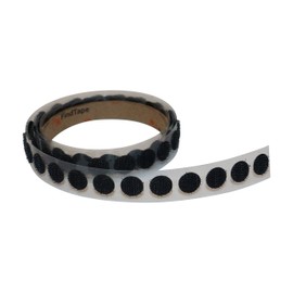 Findtape HL74 °C with Hook Only Coins/Dots: 1/2 in. x 12 ft. (Black)/Hook Side Only