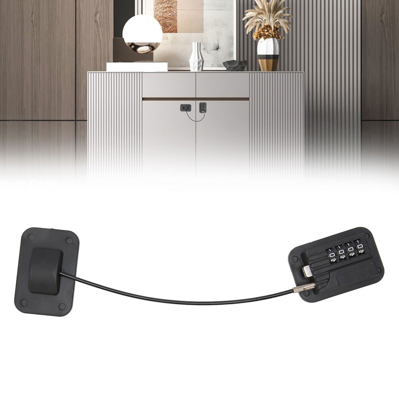 Refrigerator Lock Combination Design Plastic Stainless Steel Easy Mounting Freezer