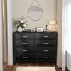 BOLUO Black Dresser for Bedroom 8 Drawer, Wide Dresser TV