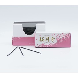 [Sakura Getsuki] Smokeless Incense, Slightly Sweet Cherry Blossom Scent, Ultra Short Size, Approx. 4.2 oz (120 g), 3.5 inches (90 mm), Eirakuya