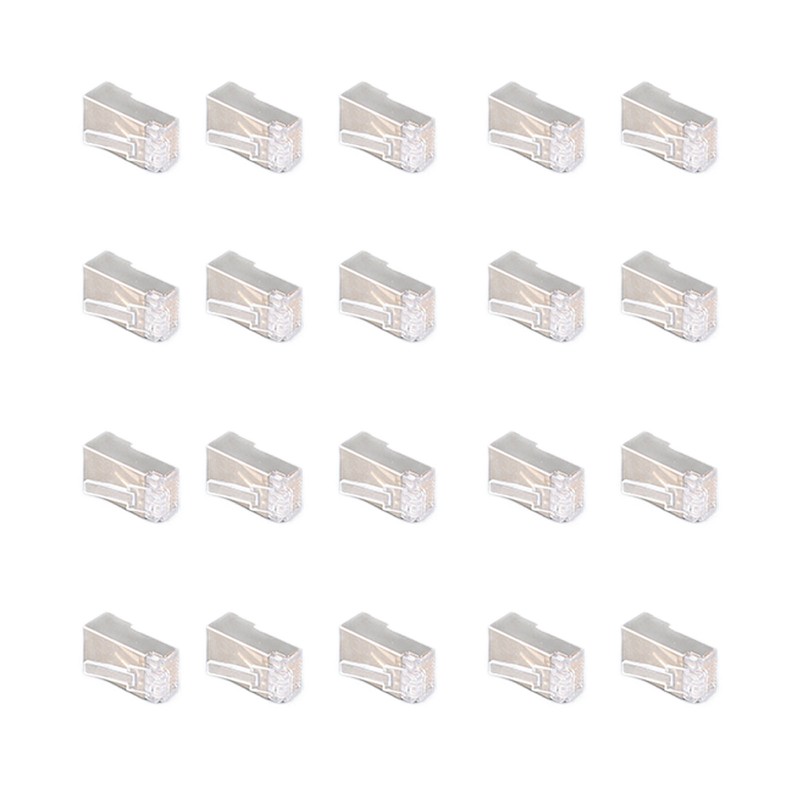 100Pcs CAT6 RJ45 Metal Shielded Connector Safe Reliable Net Shielded