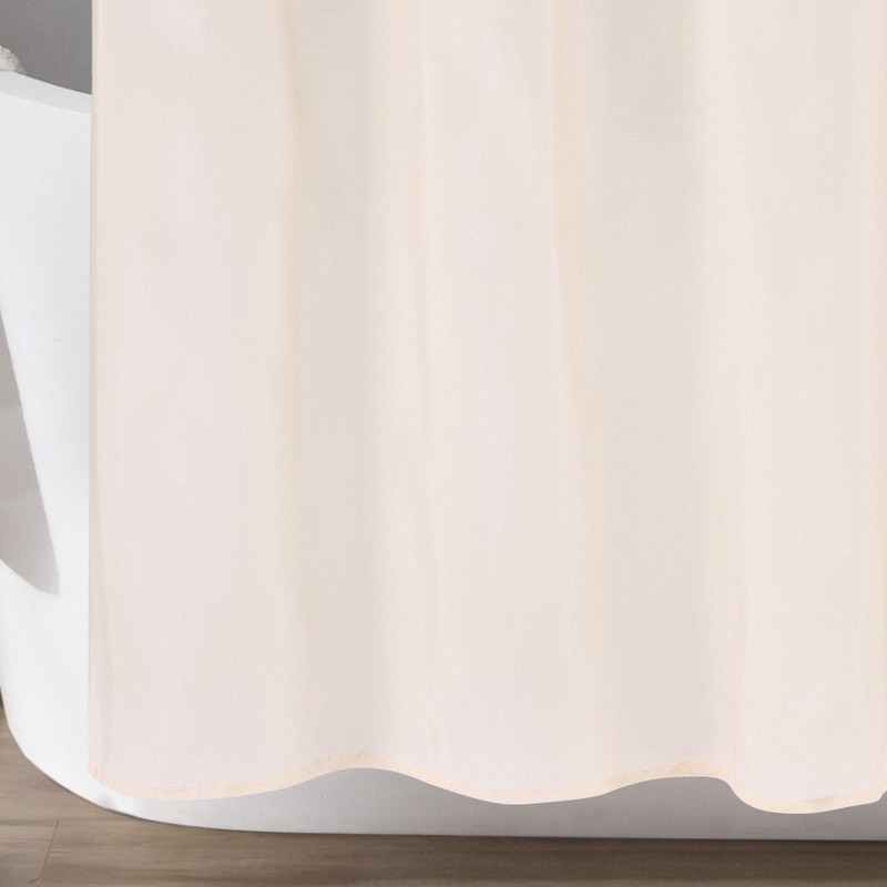 Lush Decor Lillian Shower Curtain | Textured Shimmer Circle Design