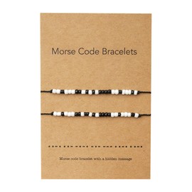 Morse Code Bracelets for Women Men I Love You Morse Code Bracelet Tiger Eye Beaded Bracelet Black Lava Rock Bracelet Jewelry Gifts for Son Daughter Grandson Granddaughter
