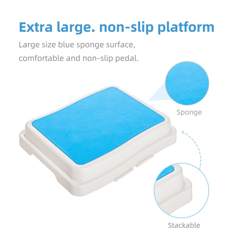 Wefaner Bath Step,Set of 3 Stackable Bathtub Non Slip Safety