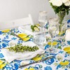 Whaline Lemon Tablecloth Rectangle Italian Lemons Fabric Table Cloth Waterproof