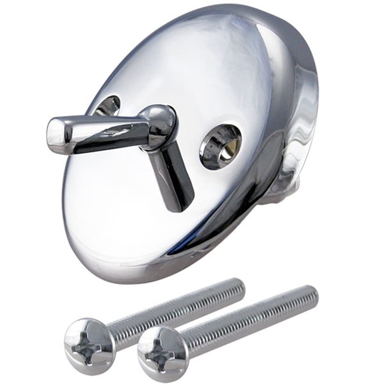 Westbrass 3-1/8" Two-Hole Trip Lever Overflow Face Plate and Screws,