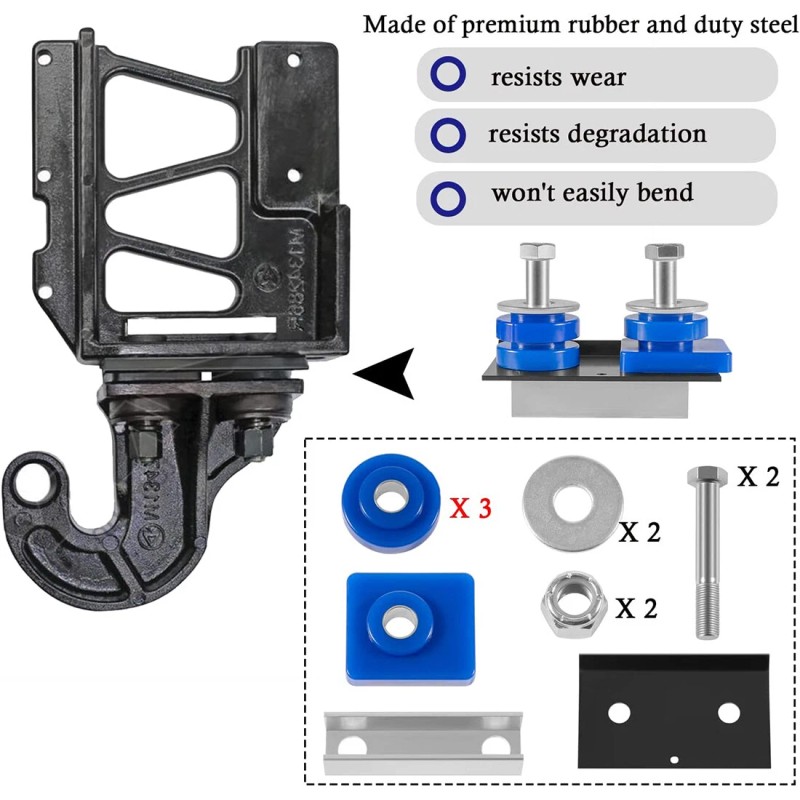 Pivot Hood Hinge Pivot Bushing and Mounting Bolt Set for