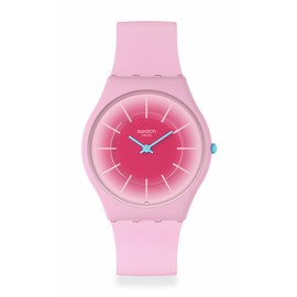 Swatch Unisex Casual Pink Watch Bio-sourced Material Quartz Radiantly Pink
