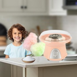 Udorich Easy-to-Use Mini Cotton Candy Machine for Kids, Vintage Design for Home or Party, Fun Family Activity, Orange