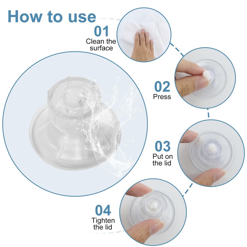 JRSHIRLEYLTD Pack of 18 Suction Cups with Thread Diameter 45