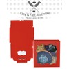 qiqee Red Bakery Box with Window 4x4x2.5 inch 30Packs Macaron