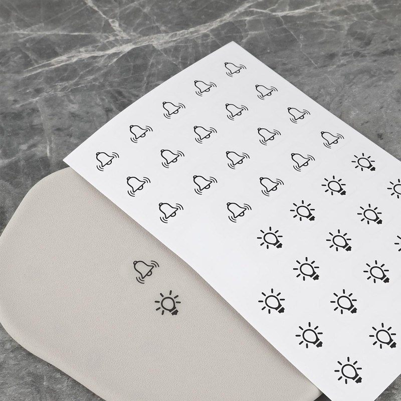 VGOL 40pcs Transparent Switch Sticker Set Bells Stickers Light Symbol