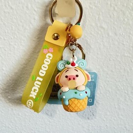 Handmade Piggy Keychain for Phone Bag Car, Cute Plush Pendant, Fashion Accessory for Women Girls - Color: 4