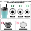 5PCS Silicone Straw for Yeti Rambler 30/20/10oz，Reusable Plastic Straws and