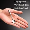 4 PCS Tiny Stainless Steel Spoons for Spices Jars, Mini