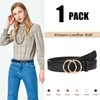 NBLYOS 1 Pack Women Belts Faux Leather for Jeans Fashion