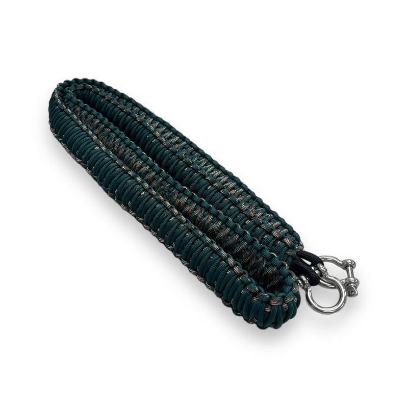 Paracord Cooler Strap:_White w/Red Green Print