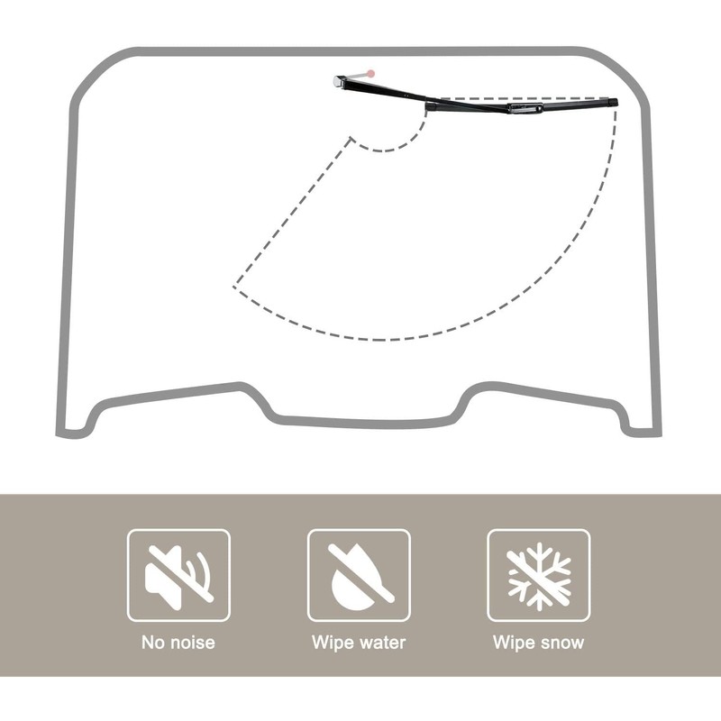 Universal UTV & Golf Cart Wiper Blade with Manual Wiper