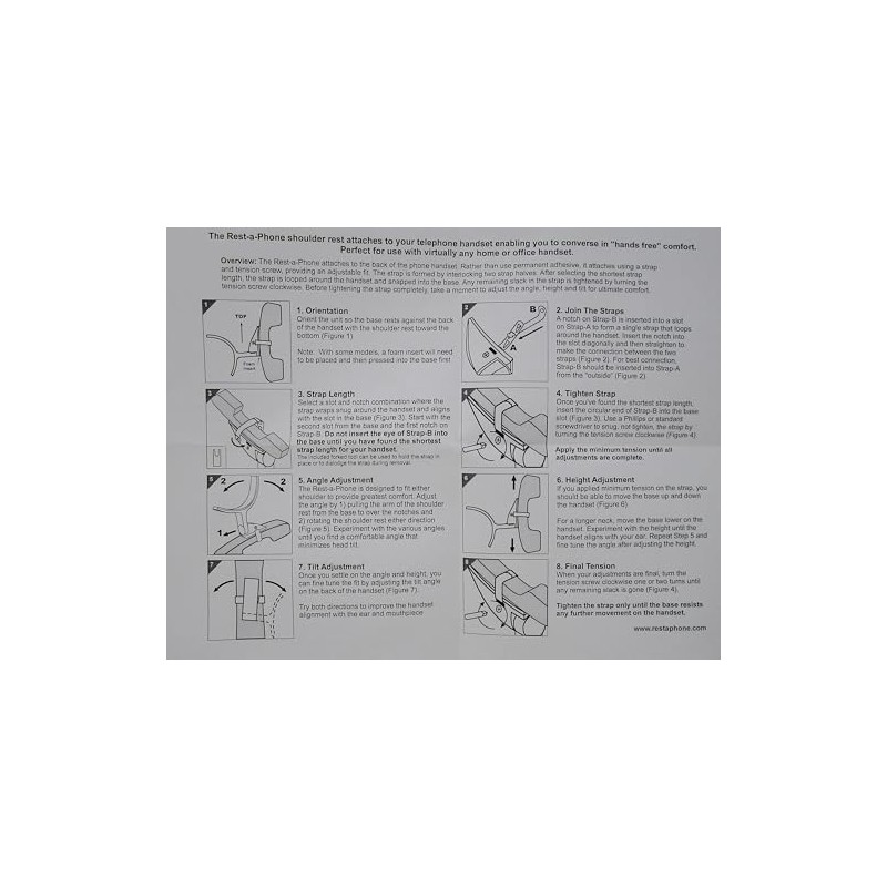 Rest-A-Phone Telephone Shoulder Support Rest Black