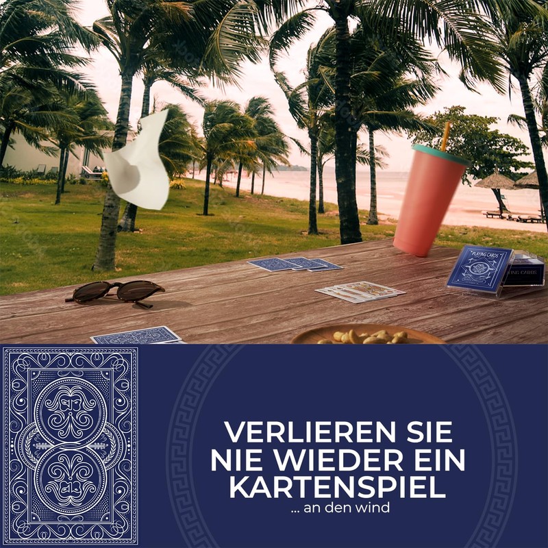 Heavy Playing Cards UK, Wind-Resistant and Waterproof Deck of Cards,